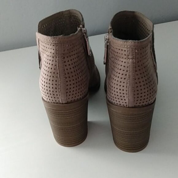 DV by Dolce Vita Perforated Ankle Booties – Taupe – 3.5" Heel – 10 - Picture 6 of 14